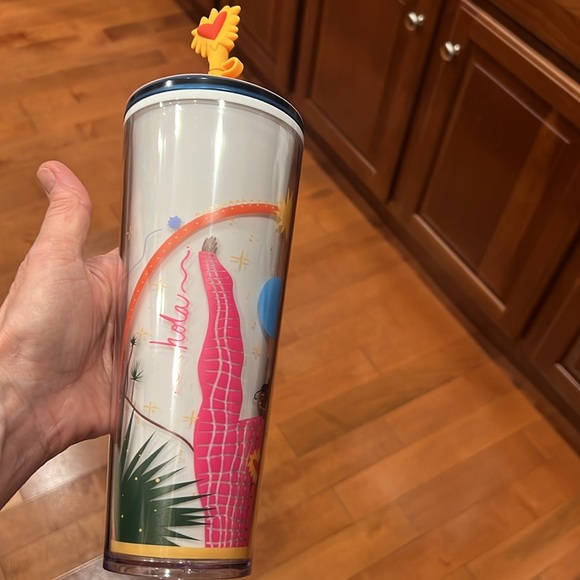 🆕 STARBUCKS -Manuela Guillén 24oz Tumbler with ❤️Silicone straw topper - Picture 2 of 7